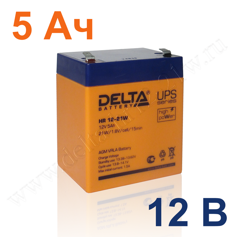  Delta HR 12-21W - 12 В, 5 Ач